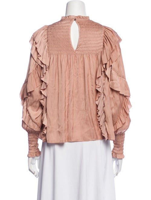 Ulla Johnson Mock Neck Long Sleeve Blouse
