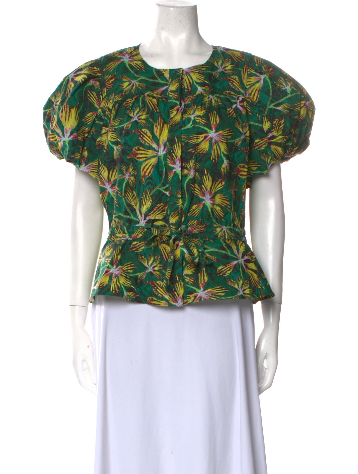 Ulla Johnson Printed Crew Neck Blouse