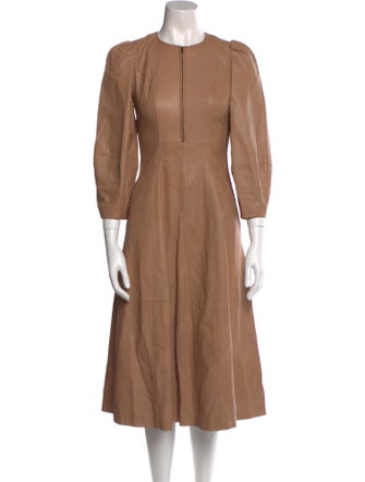 Ulla Johnson Lambskin Midi Length Dress