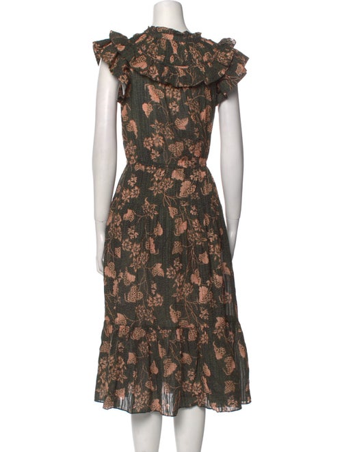 Ulla Johnson Floral Print Midi Length Dress
