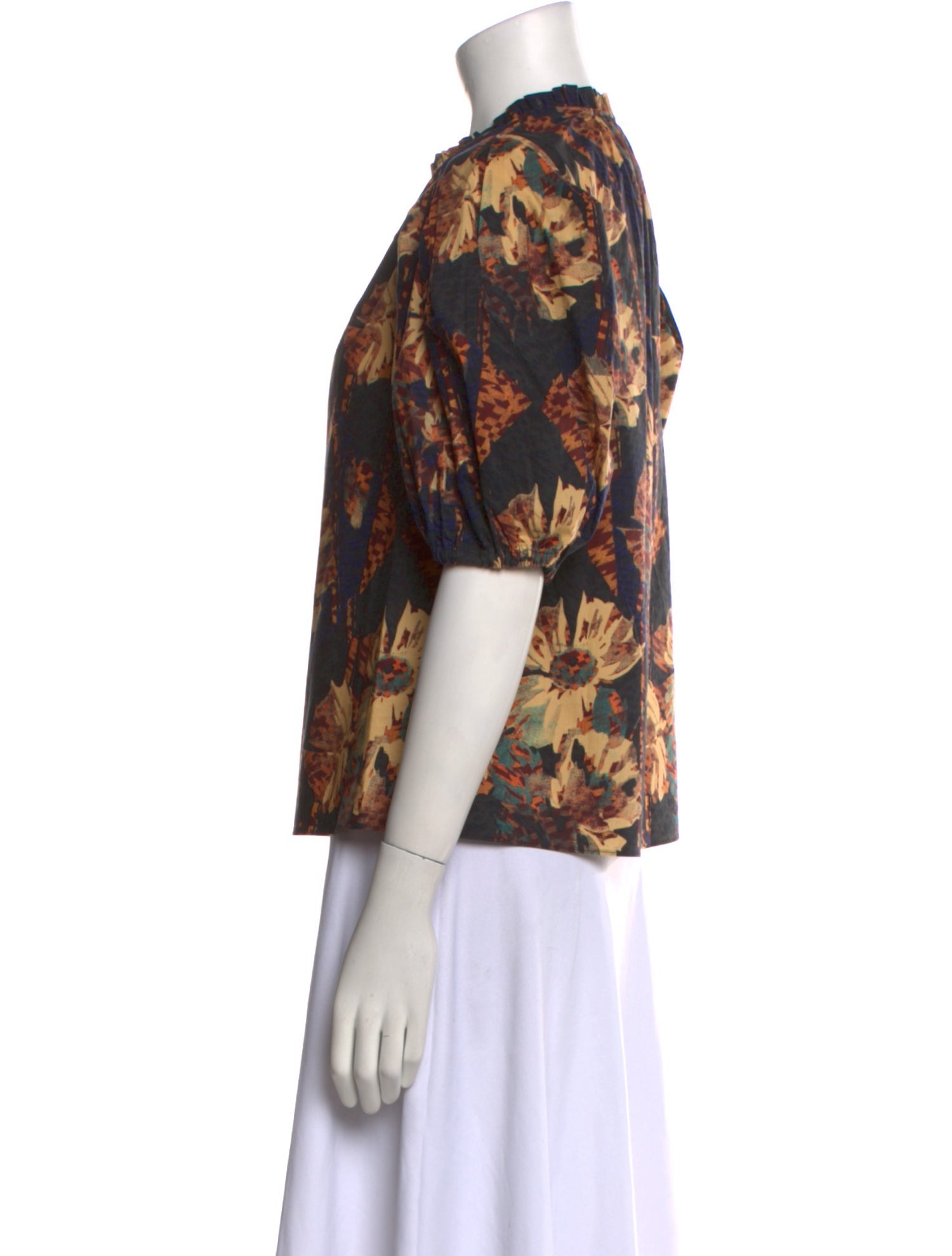 Ulla Johnson Floral Print V-Neck Blouse