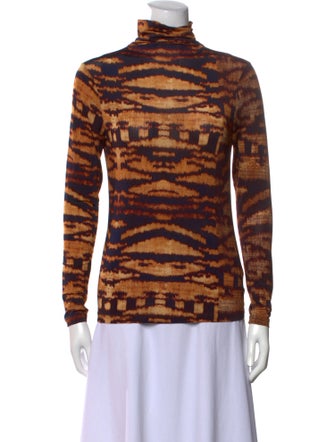 Ulla Johnson Printed Turtleneck Top