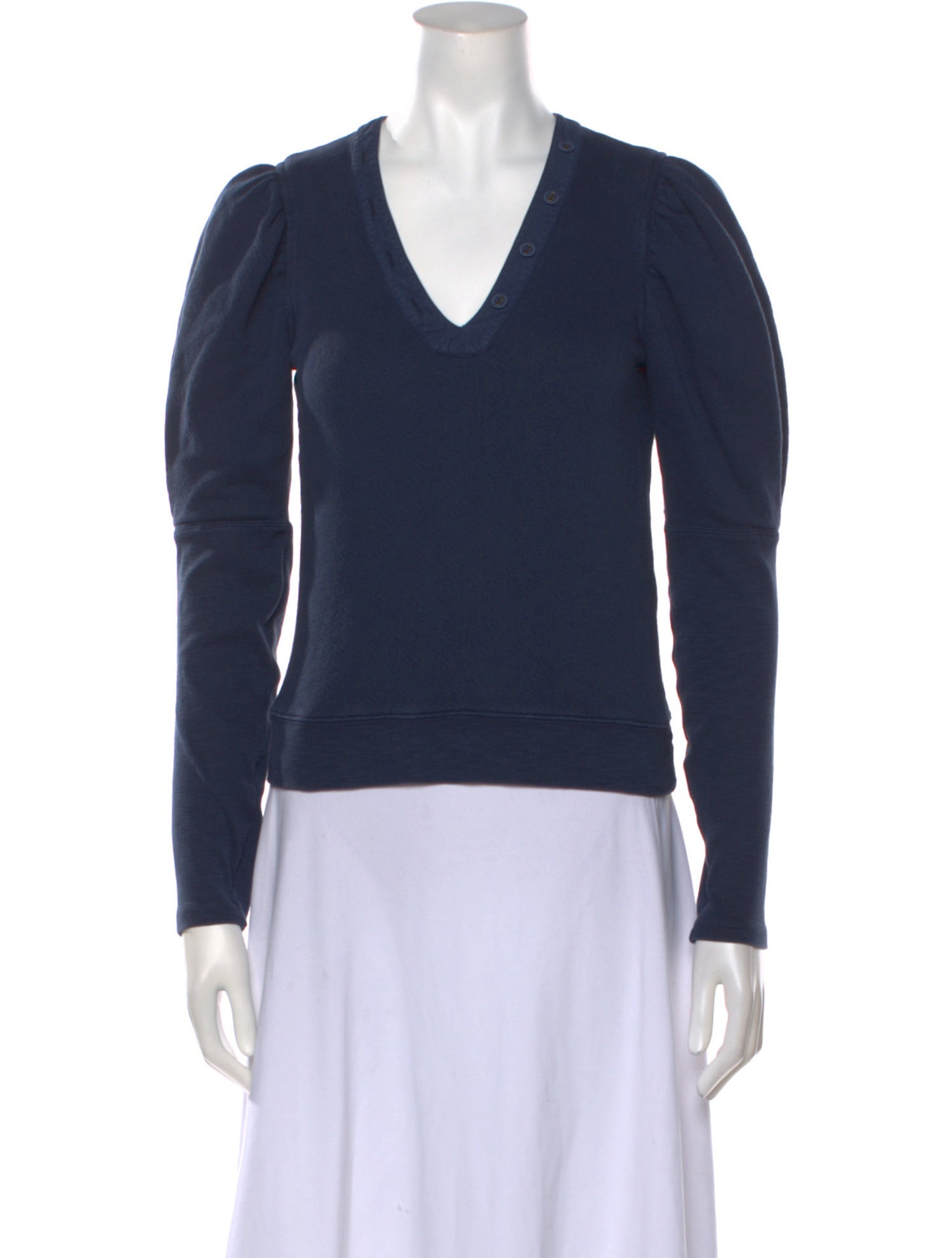 Ulla Johnson V-Neck Long Sleeve Sweatshirt
