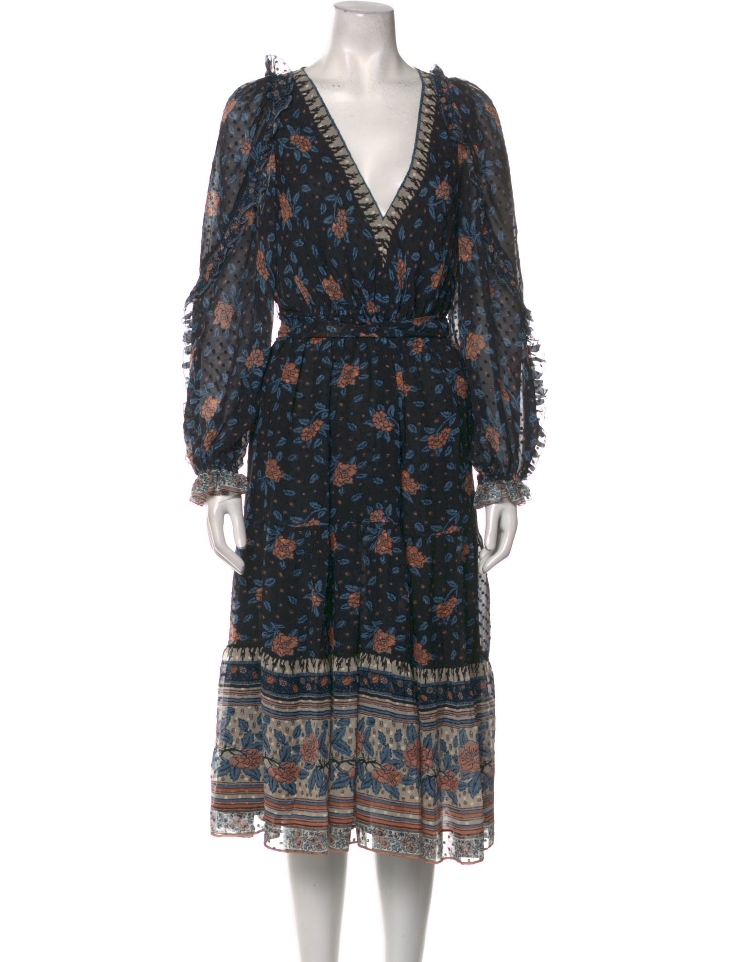 Ulla Johnson Silk Midi Length Dress