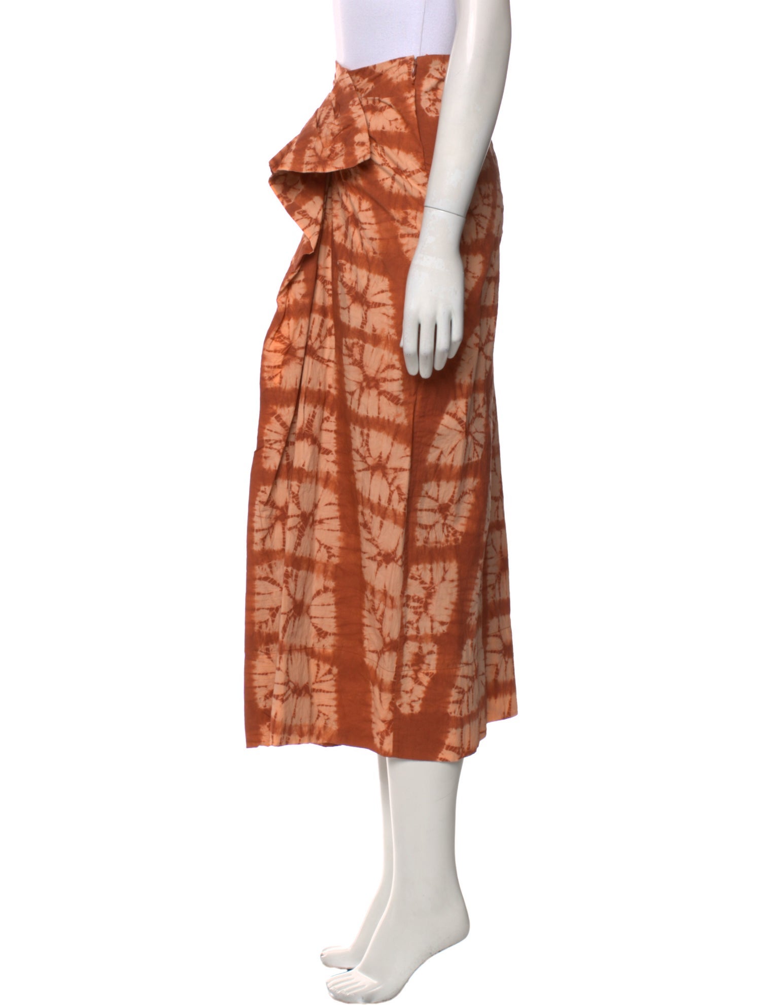 Ulla Johnson Tie-Dye Print Midi Length Skirt