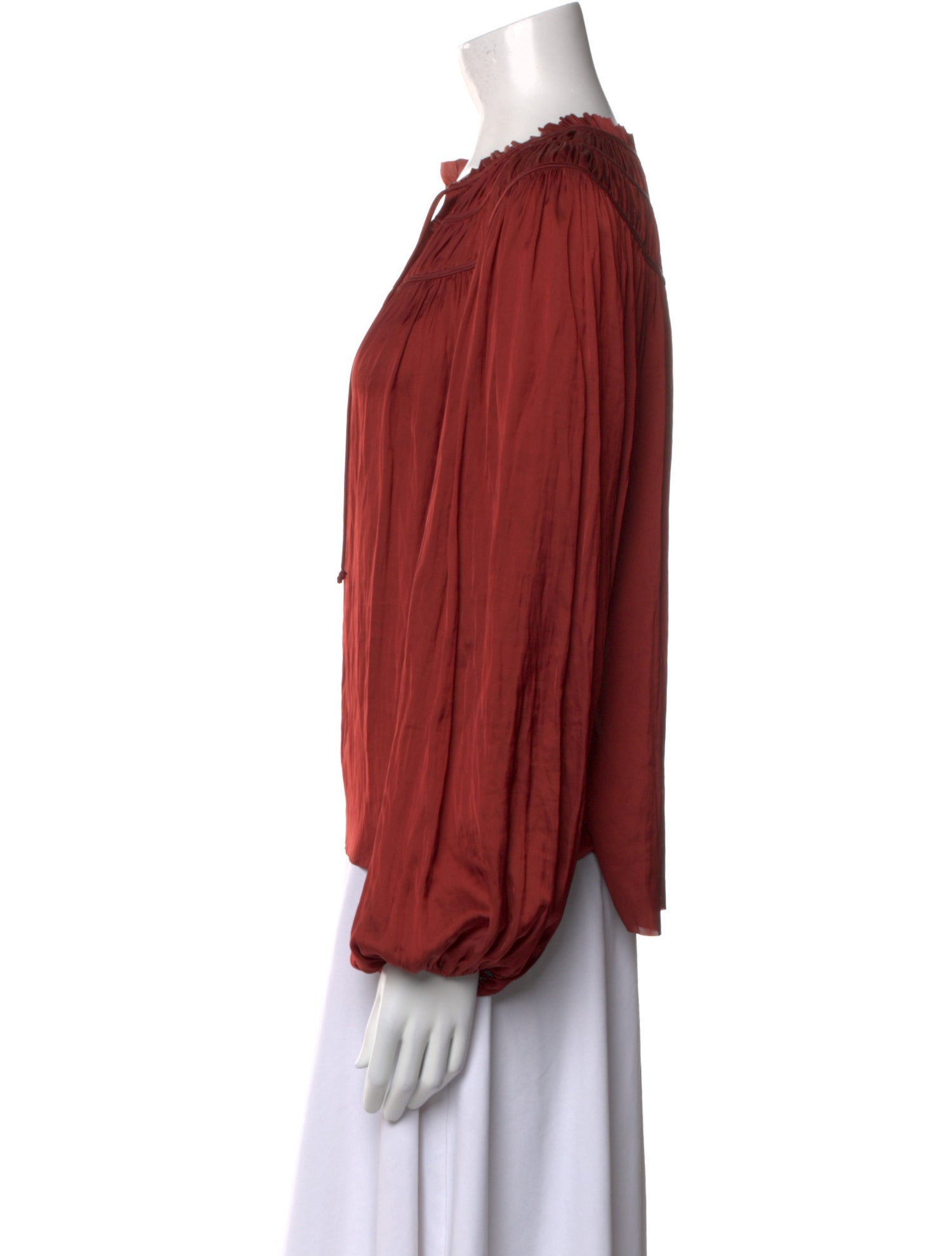 Ulla Johnson V-Neck Long Sleeve Blouse