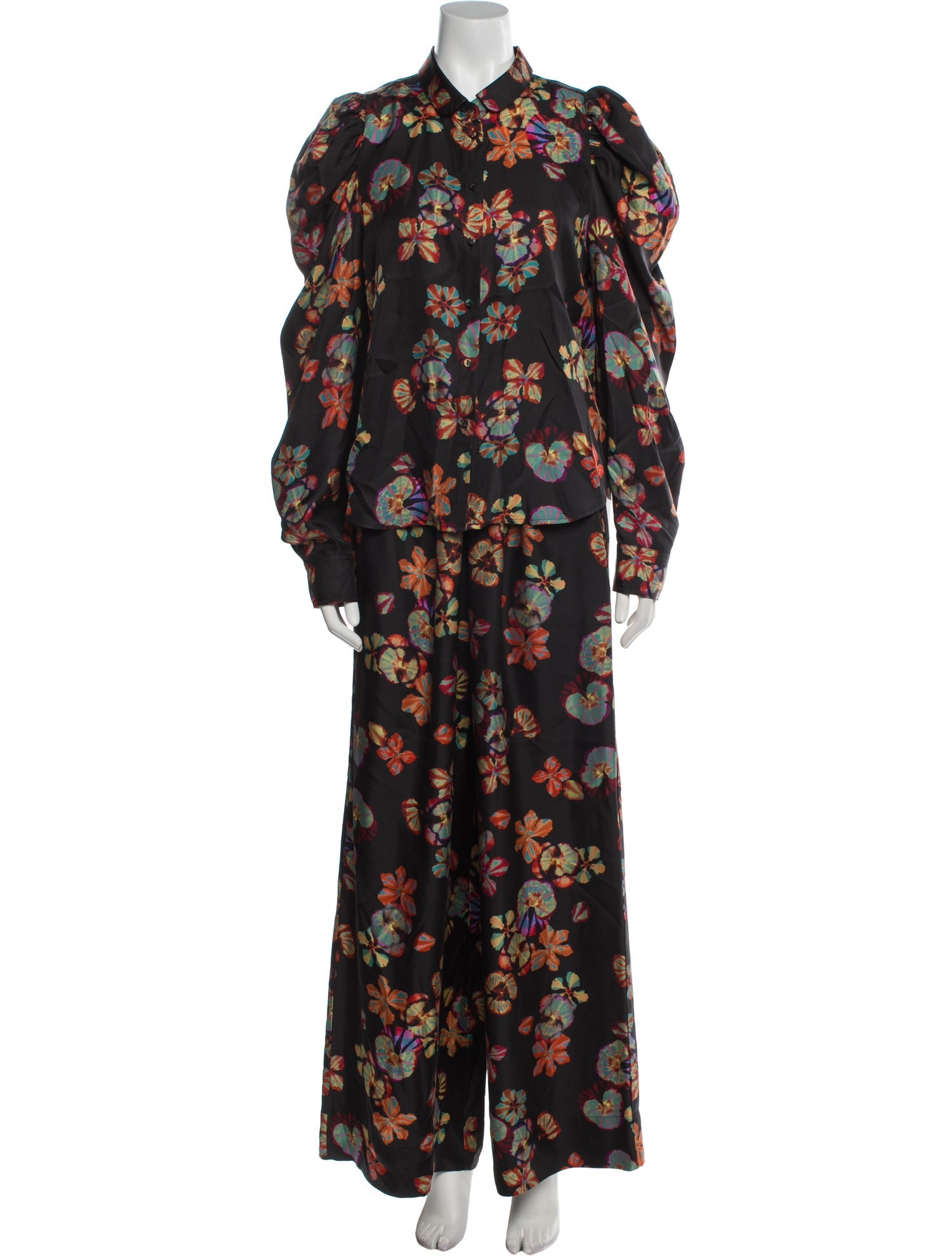 Ulla Johnson Silk Printed Pant Set