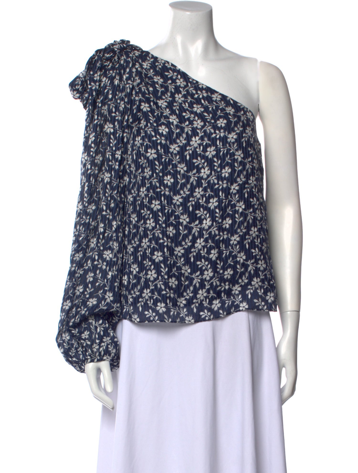 Ulla Johnson Floral Print One-Shoulder Blouse