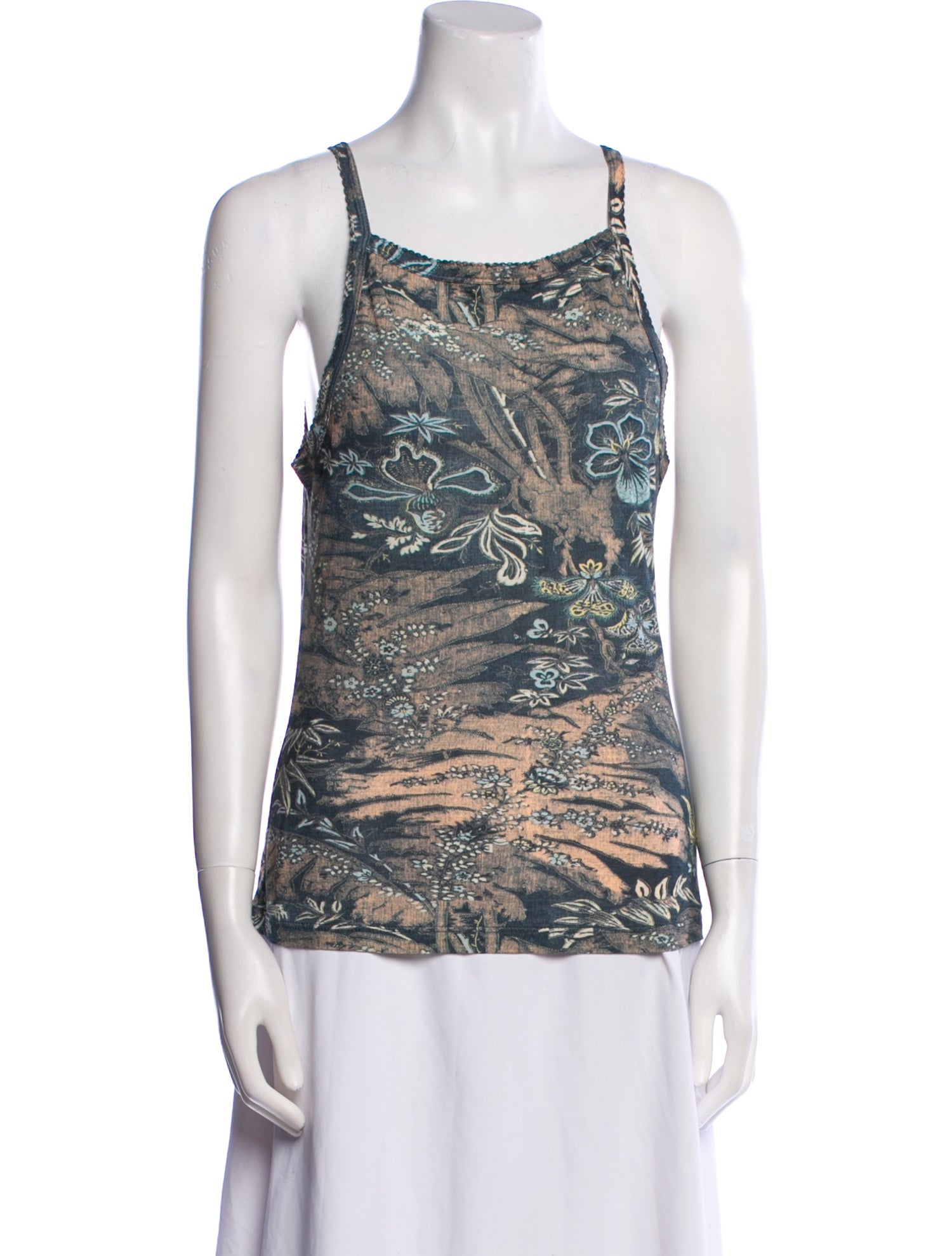 Ulla Johnson Printed Square Neckline Top w/ Tags