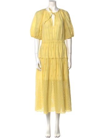 Ulla Johnson Tie Neck Long Dress