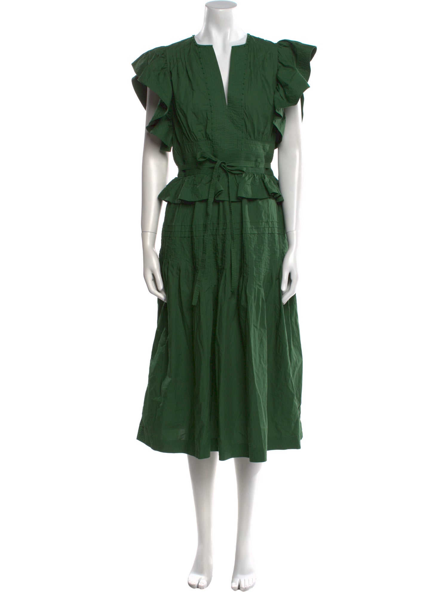 Ulla Johnson V-Neck Midi Length Dress