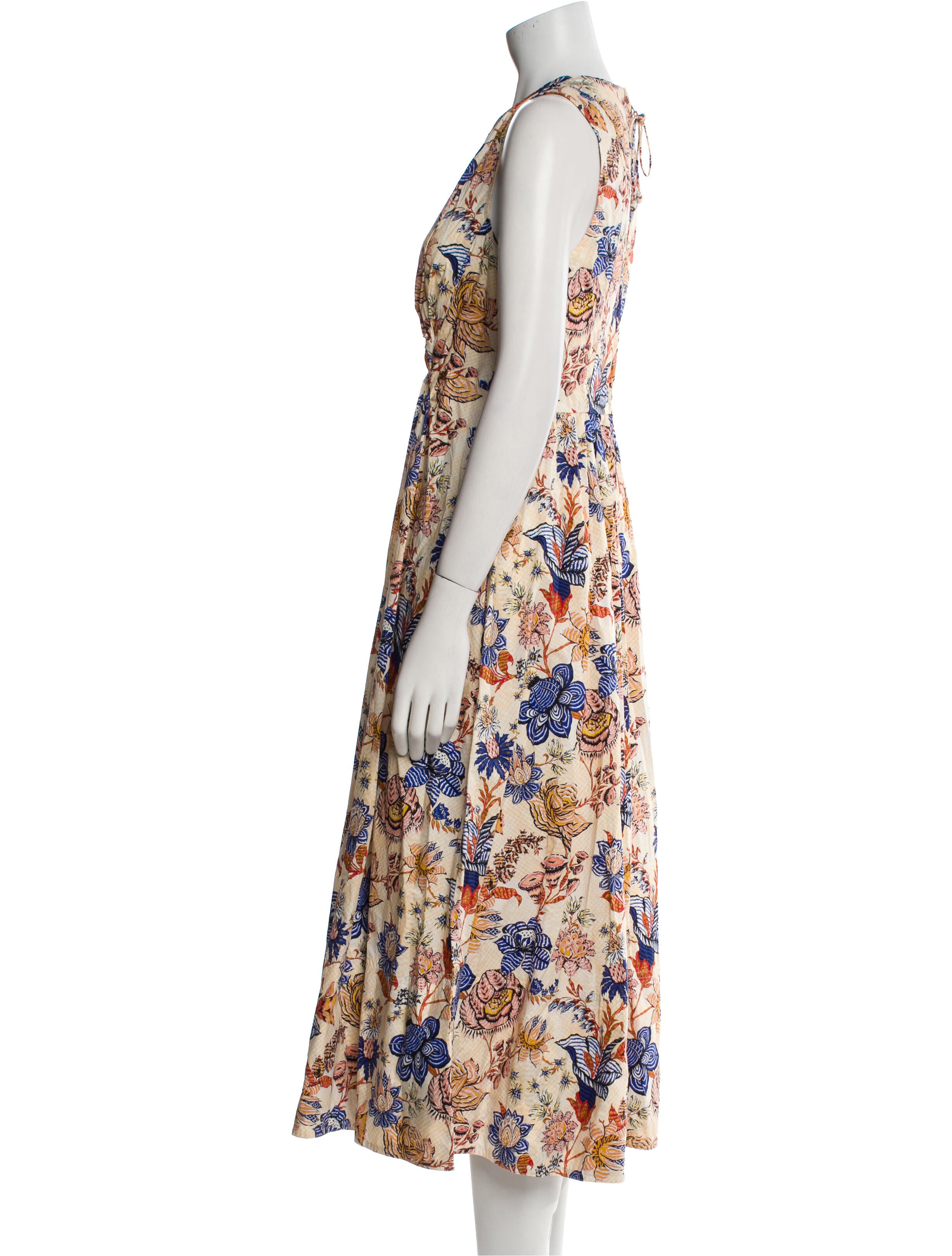 Ulla Johnson Floral Print Midi Length Dress