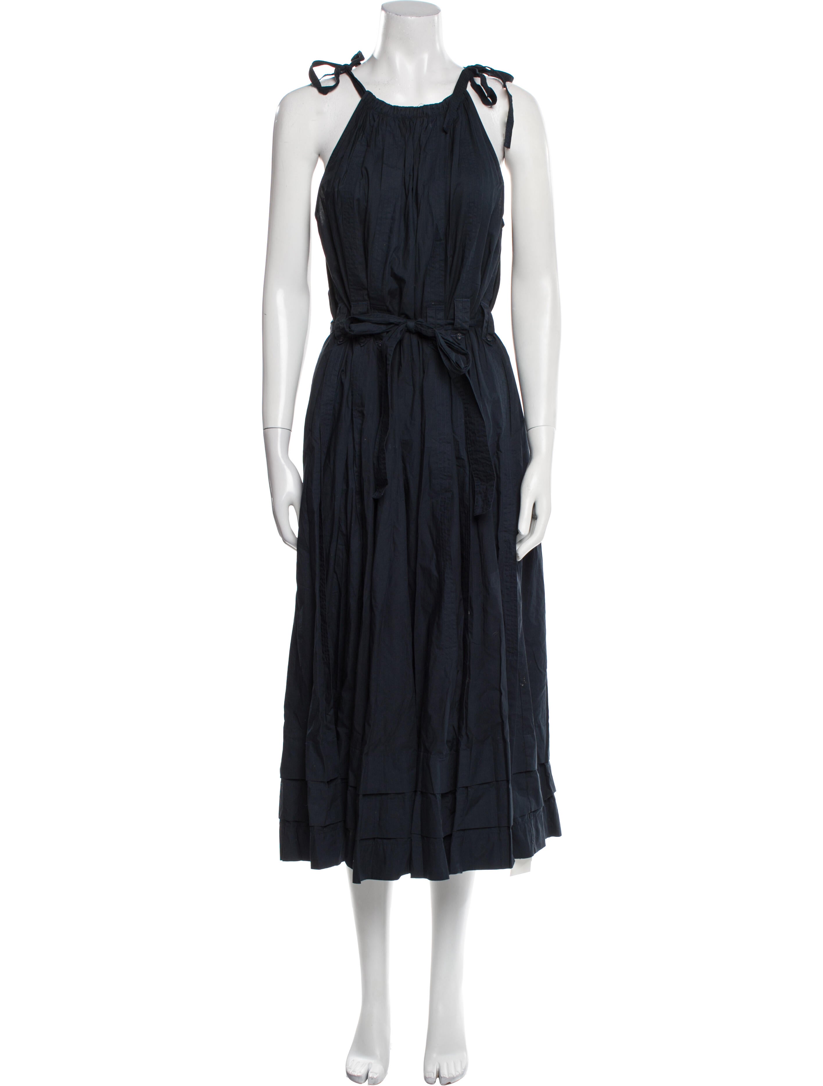 Ulla Johnson Scoop Neck Midi Length Dress