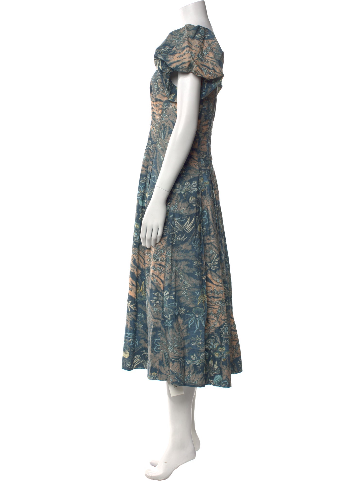 Ulla Johnson Floral Print Midi Length Dress