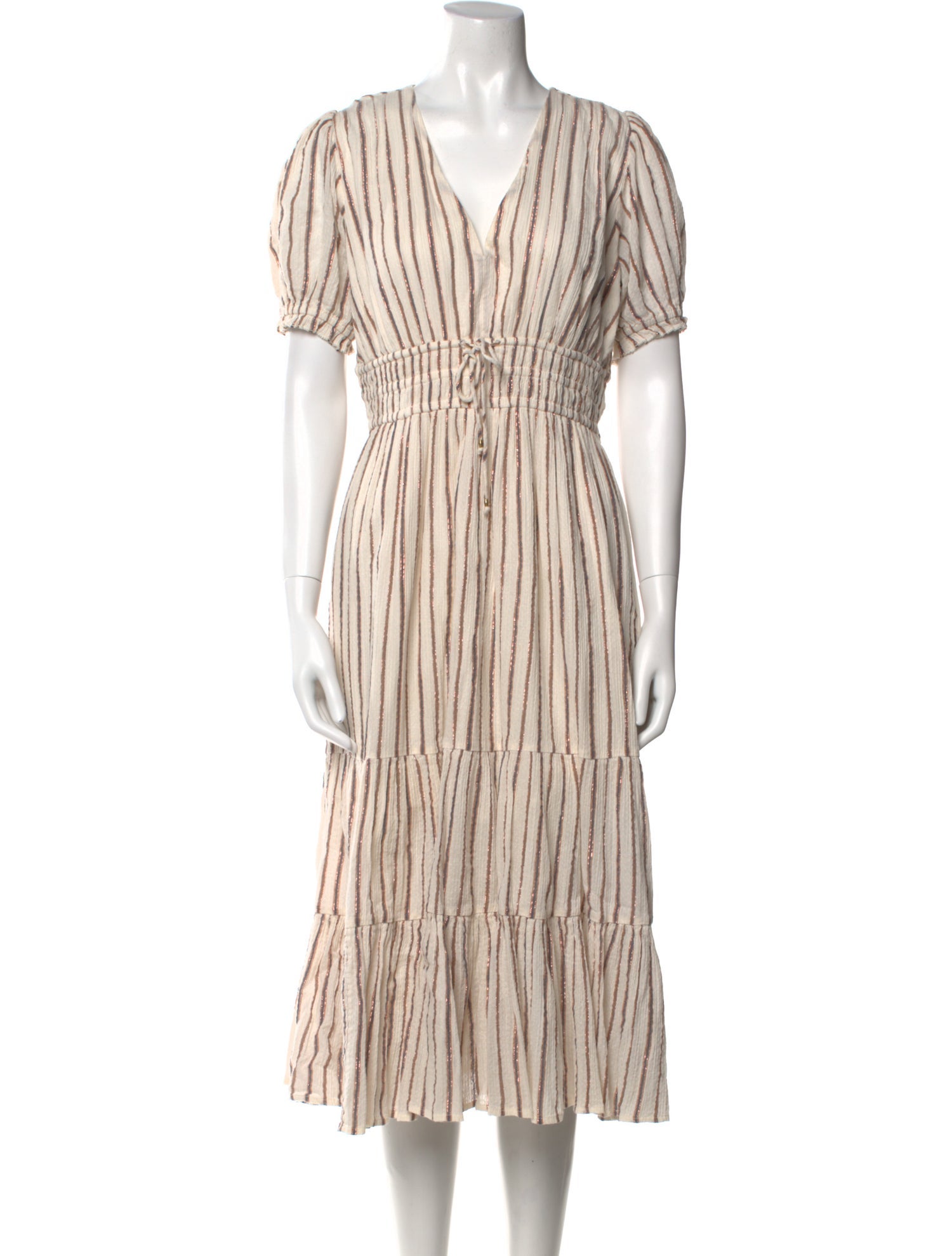 Ulla Johnson Striped Midi Length Dress