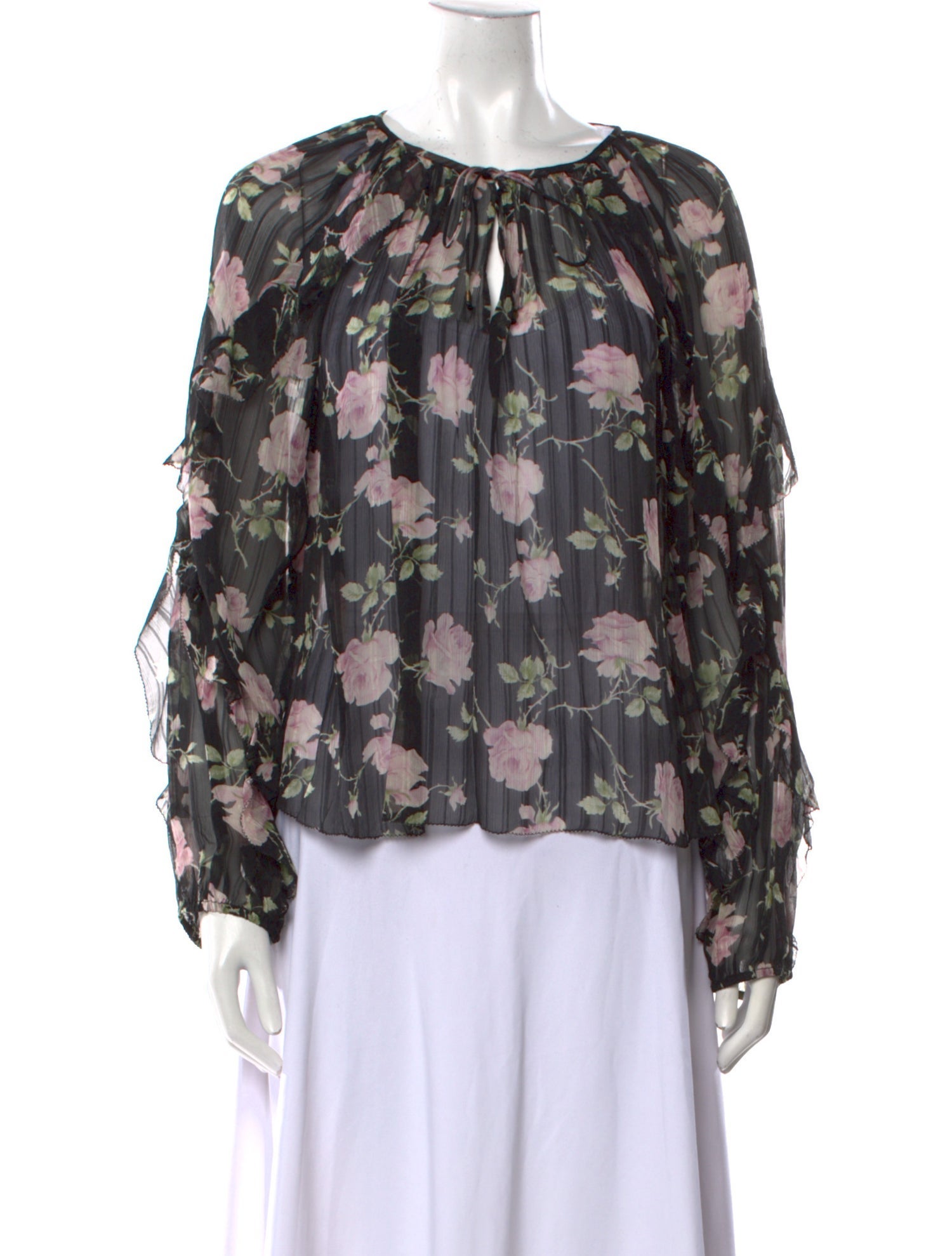 Ulla Johnson Silk Floral Print Blouse