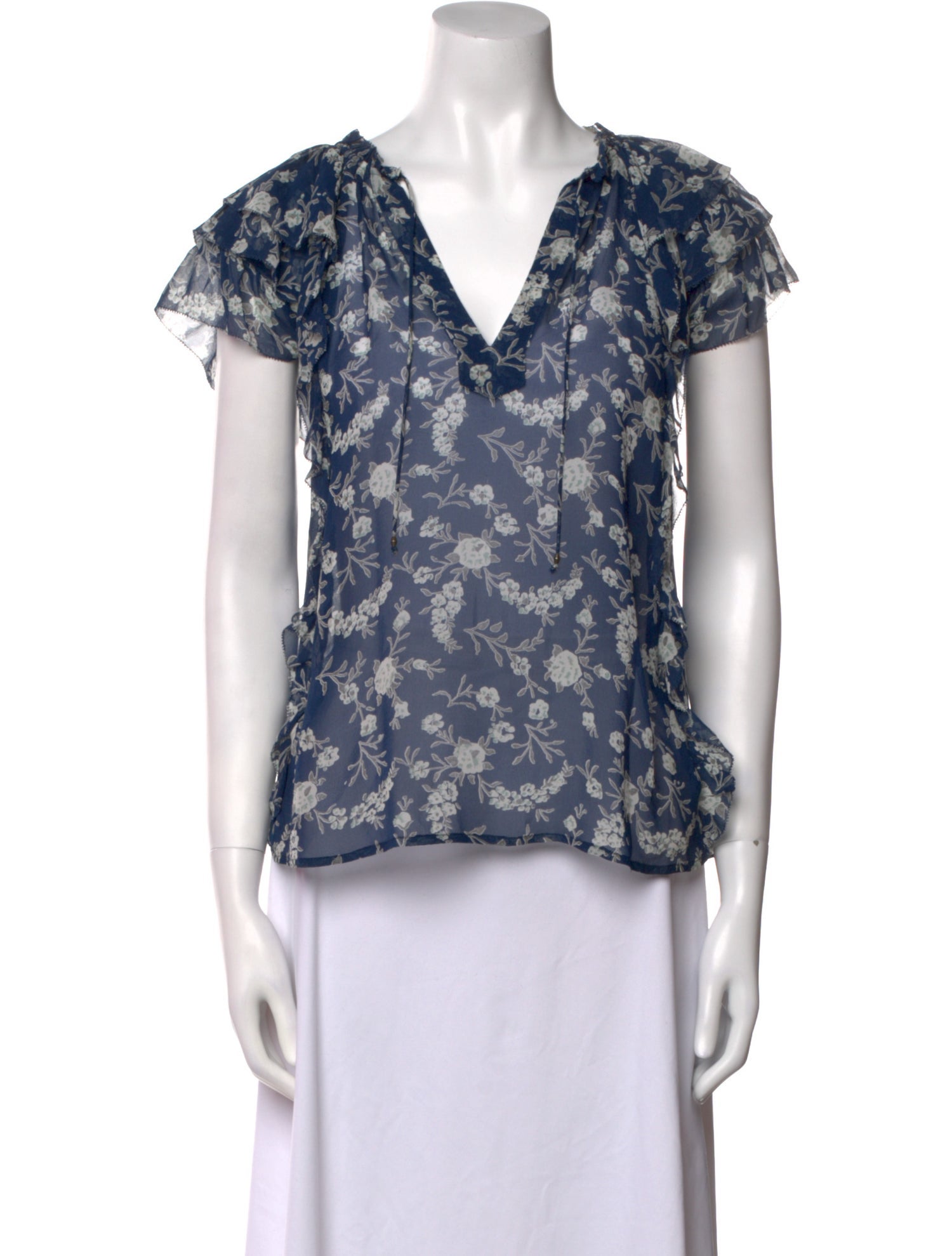 Ulla Johnson Silk Floral Print Blouse