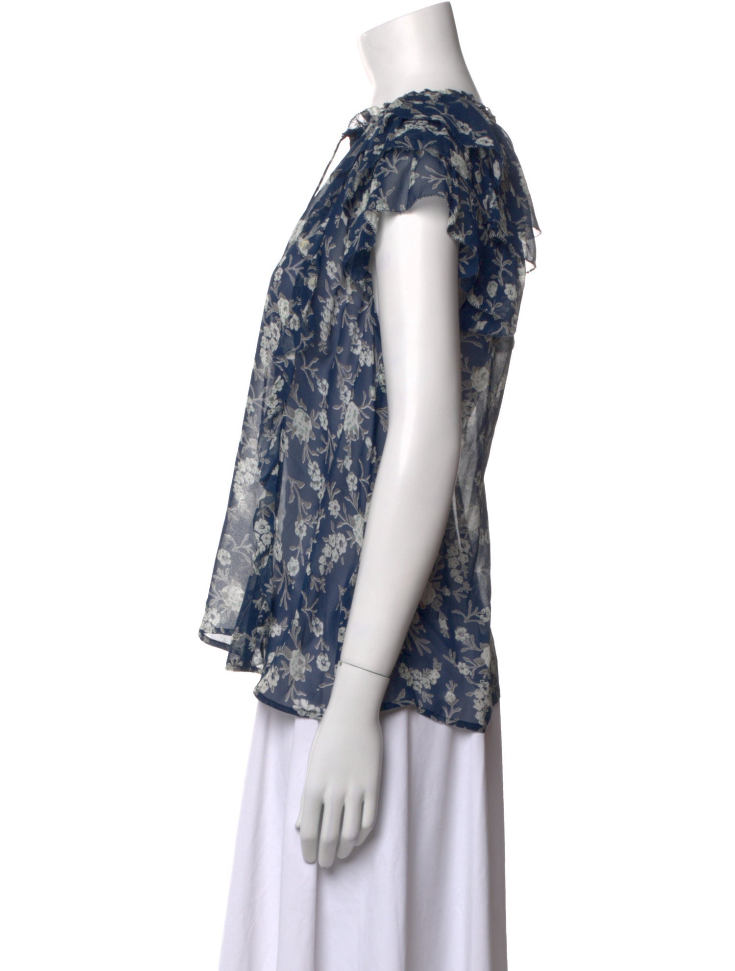 Ulla Johnson Silk Floral Print Blouse