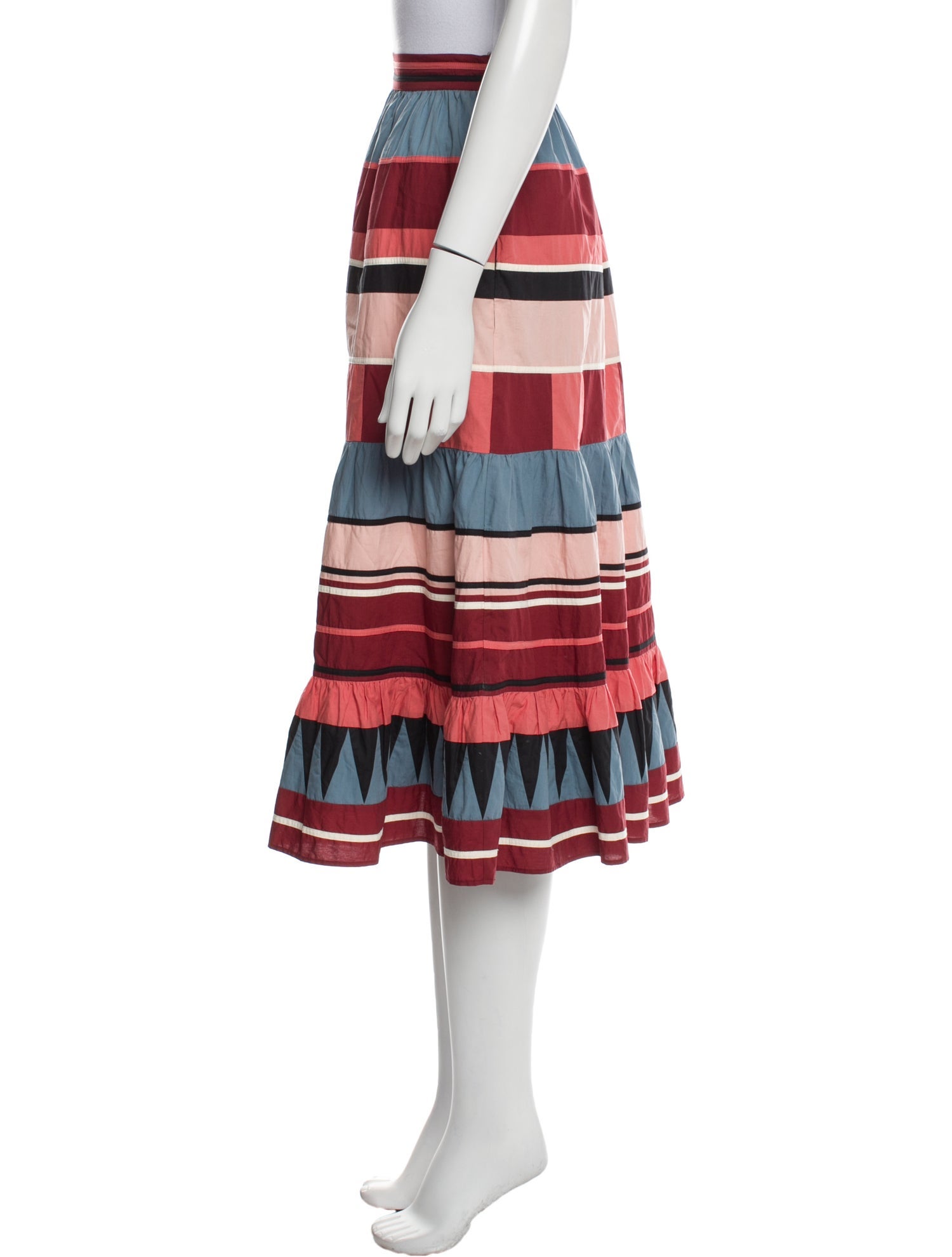 Ulla Johnson Striped Midi Length Skirt