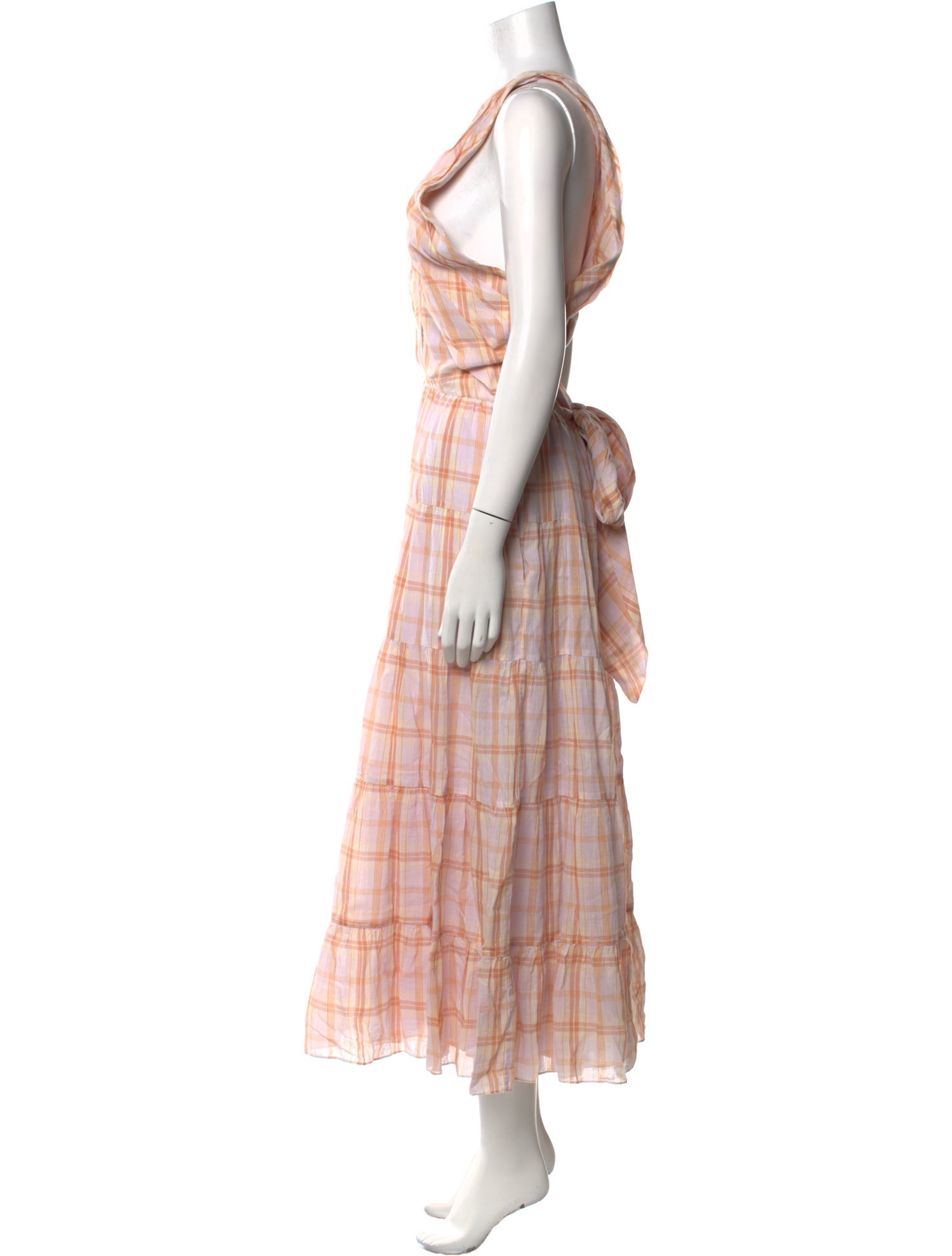 Ulla Johnson Plaid Print Long Dress