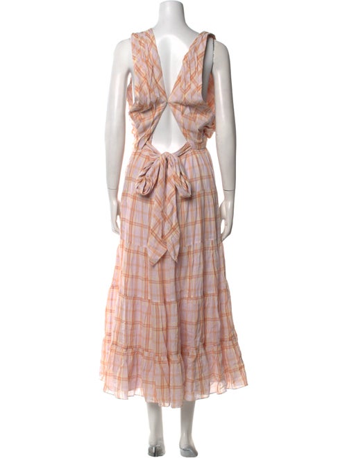 Ulla Johnson Plaid Print Long Dress