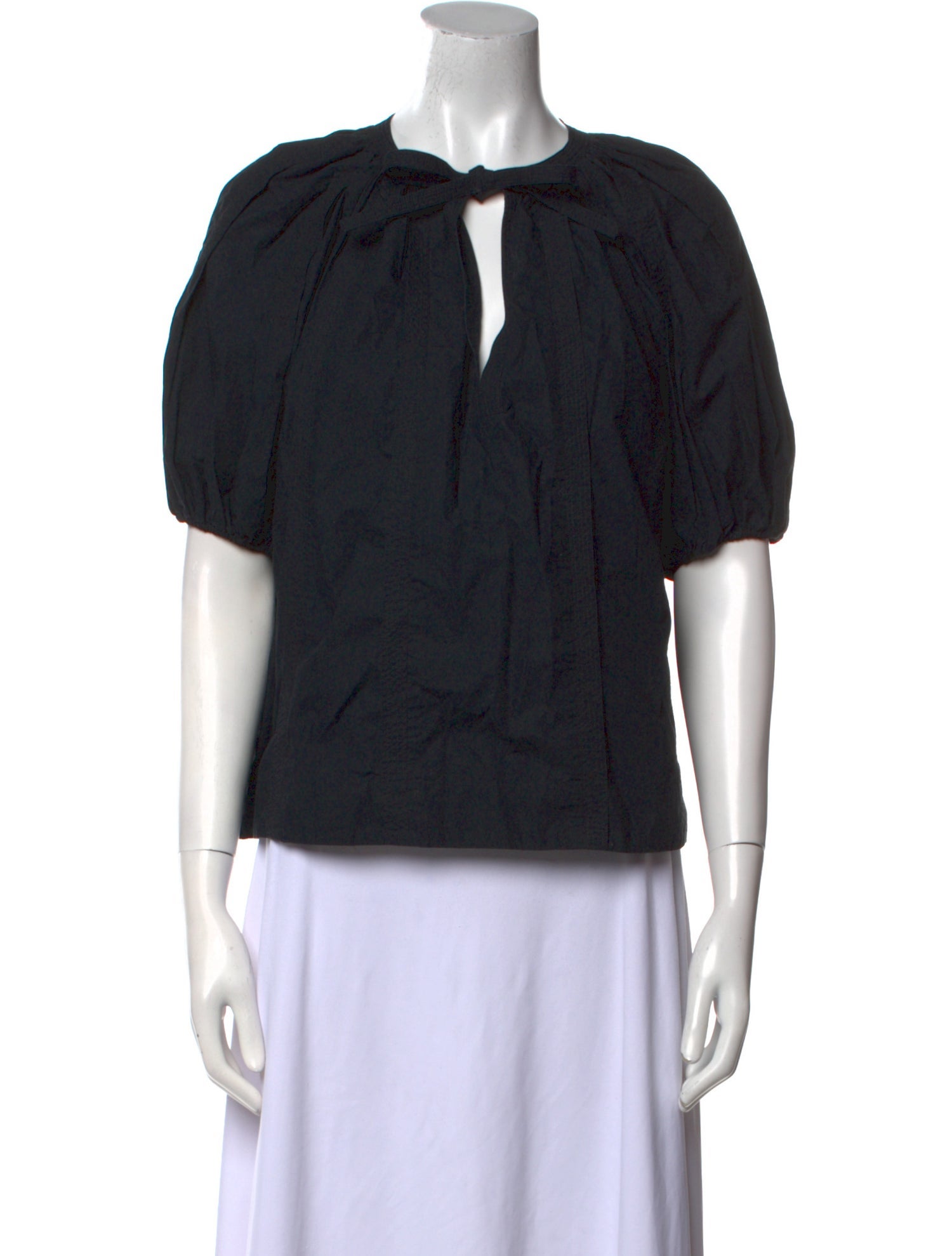 Ulla Johnson Tie Neck Short Sleeve Blouse