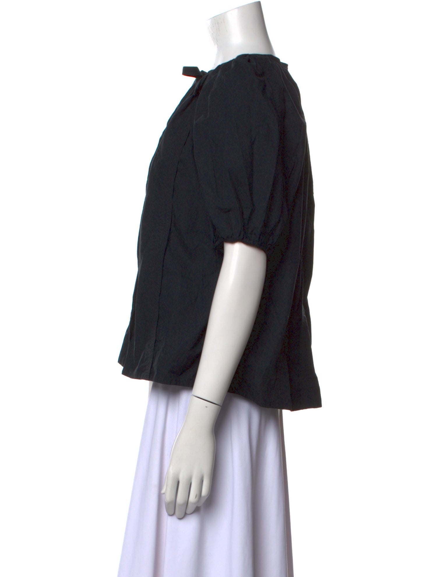 Ulla Johnson Tie Neck Short Sleeve Blouse