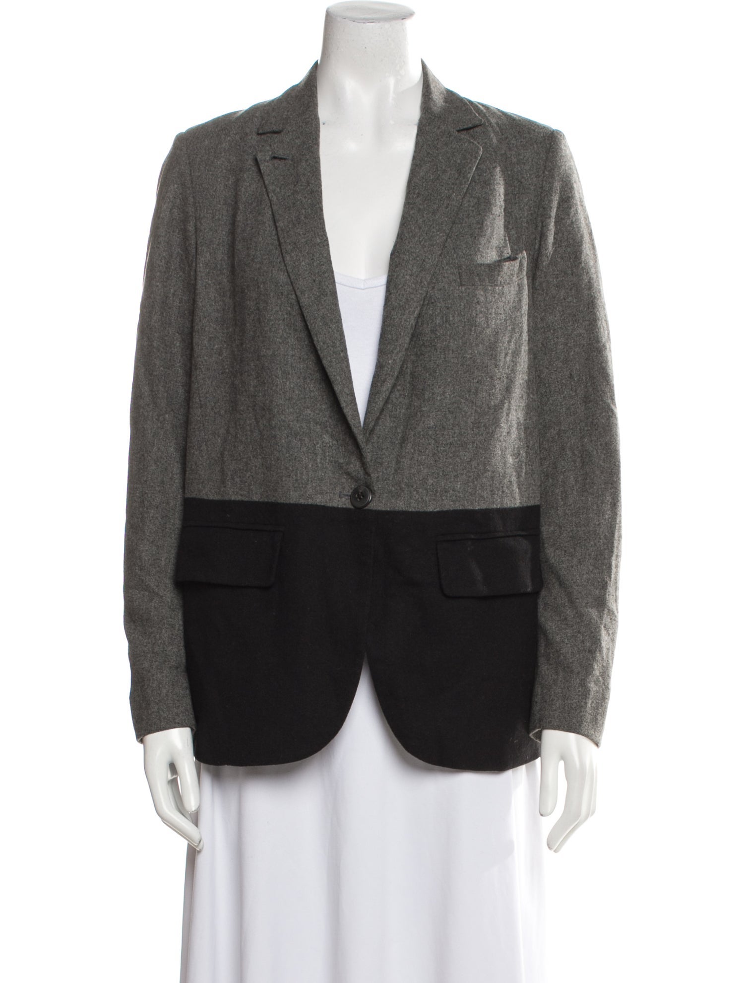 Ulla Johnson Wool Colorblock Pattern Blazer