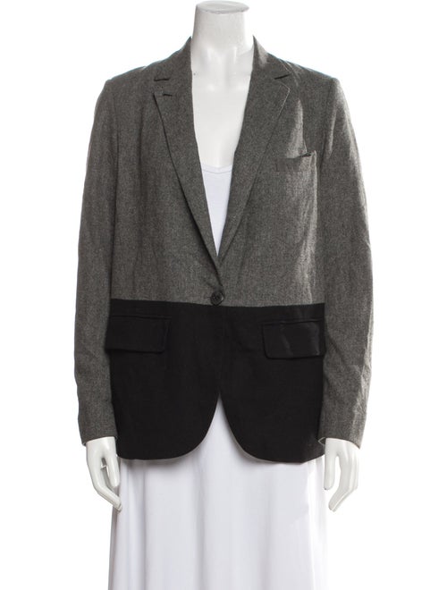 Ulla Johnson Wool Colorblock Pattern Blazer