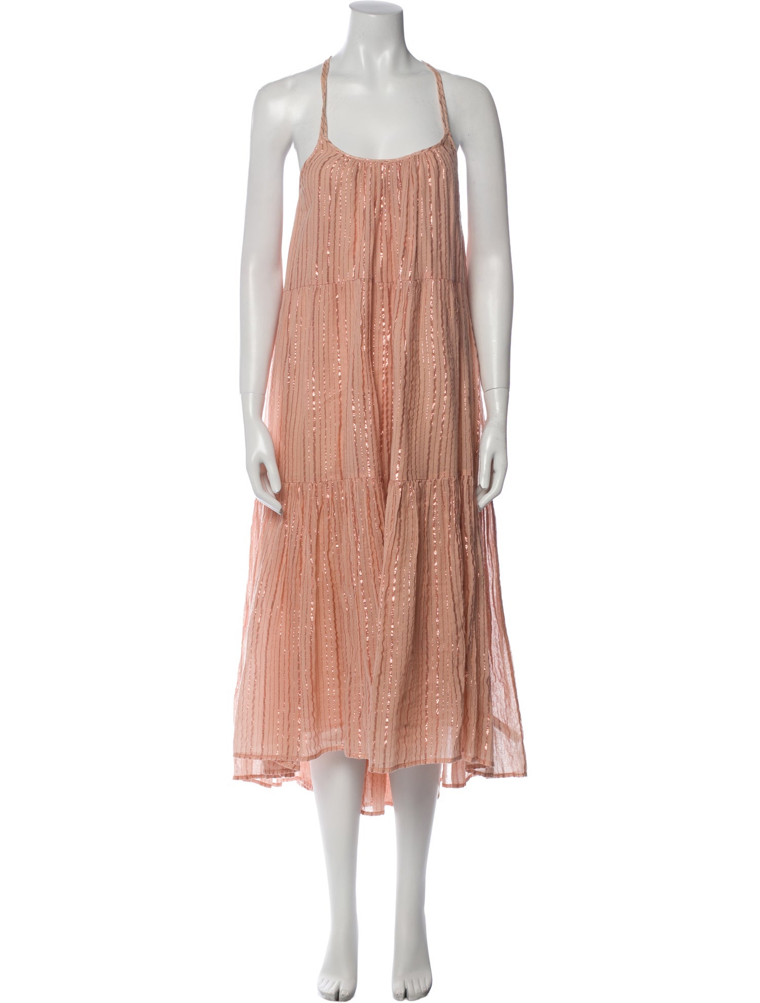 Ulla Johnson Scoop Neck Midi Length Dress