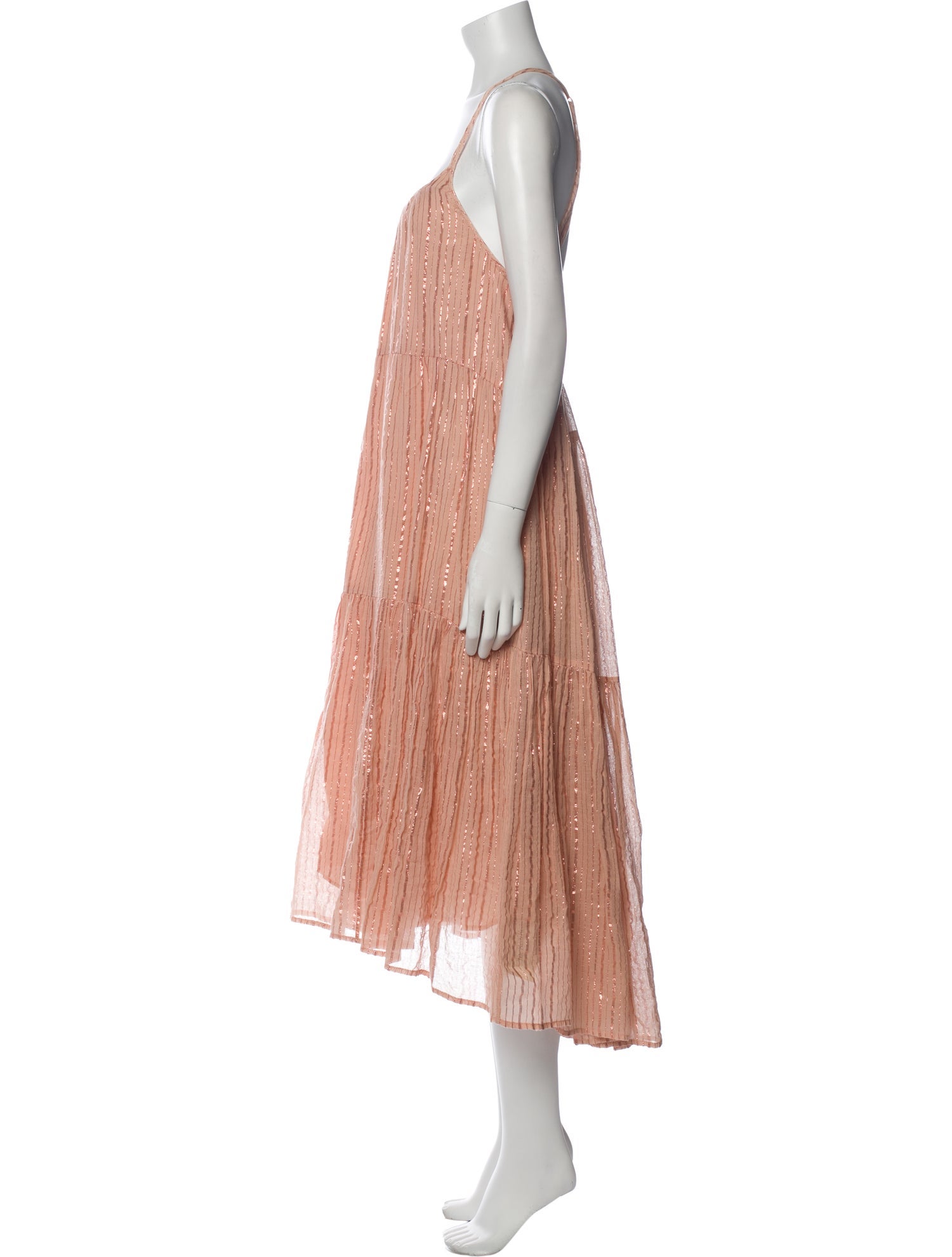 Ulla Johnson Scoop Neck Midi Length Dress