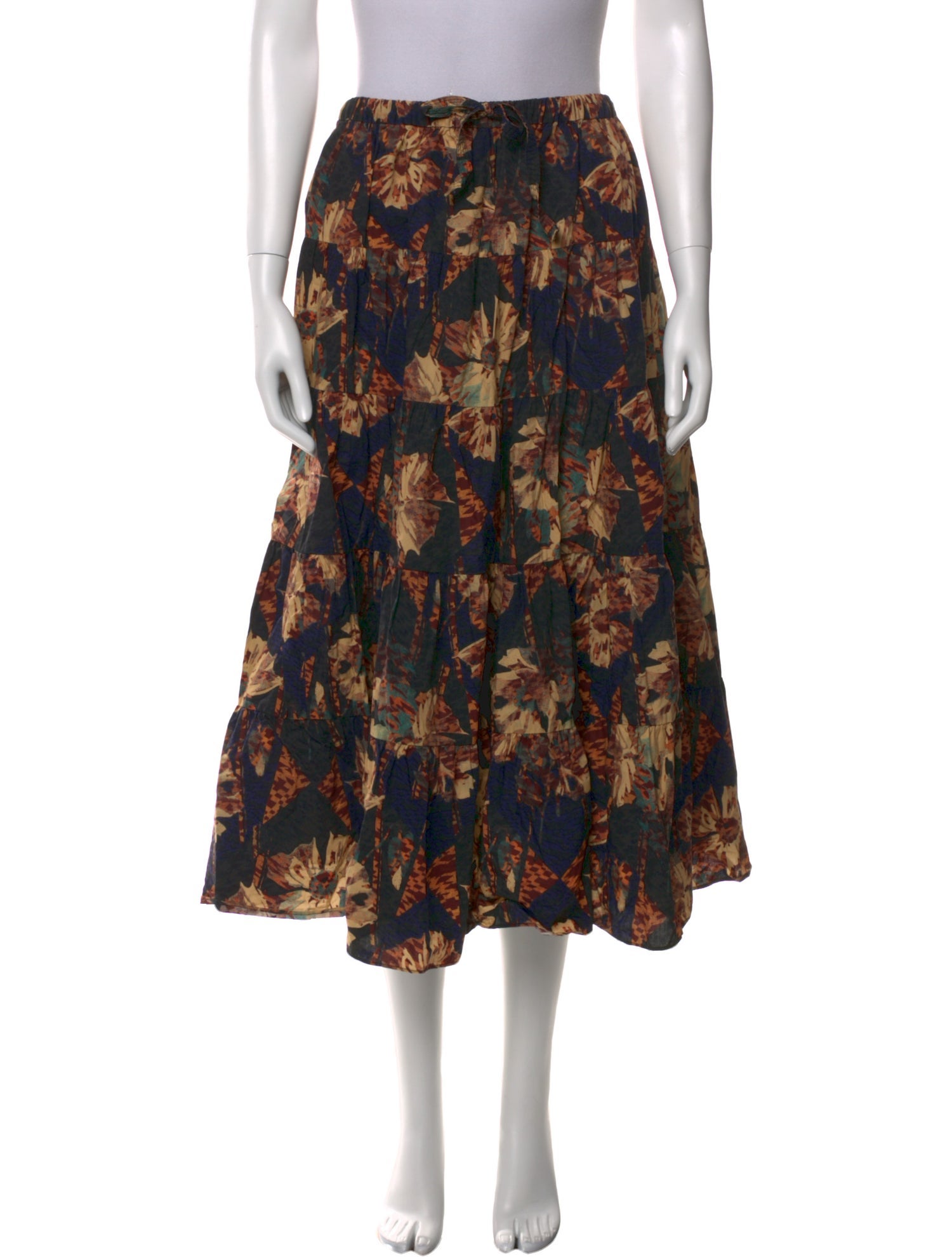 Ulla Johnson Floral Print Midi Length Skirt
