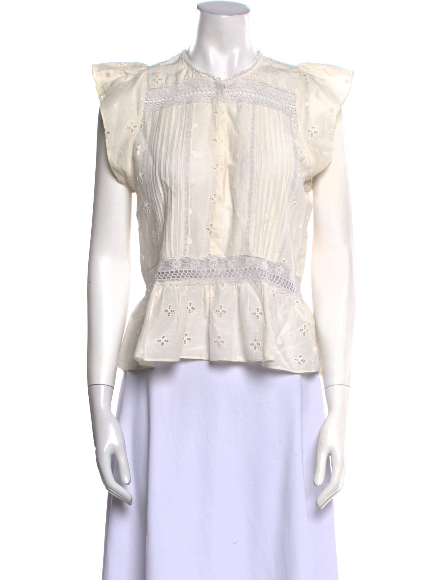 Ulla Johnson Crew Neck Sleeveless Blouse
