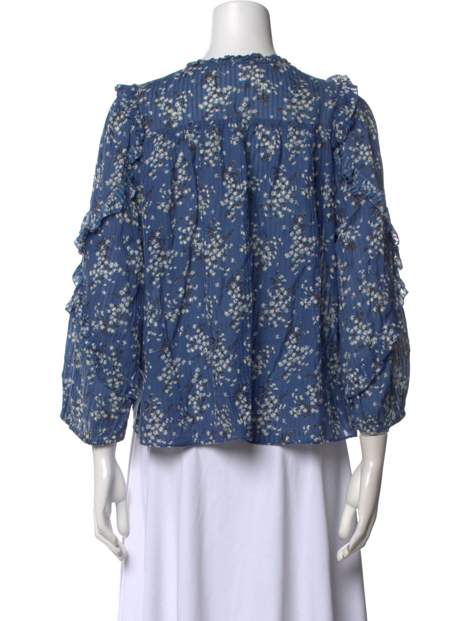Ulla Johnson Floral Print Mock Neck Blouse