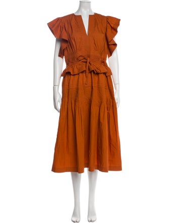 Ulla Johnson V-Neck Long Dress