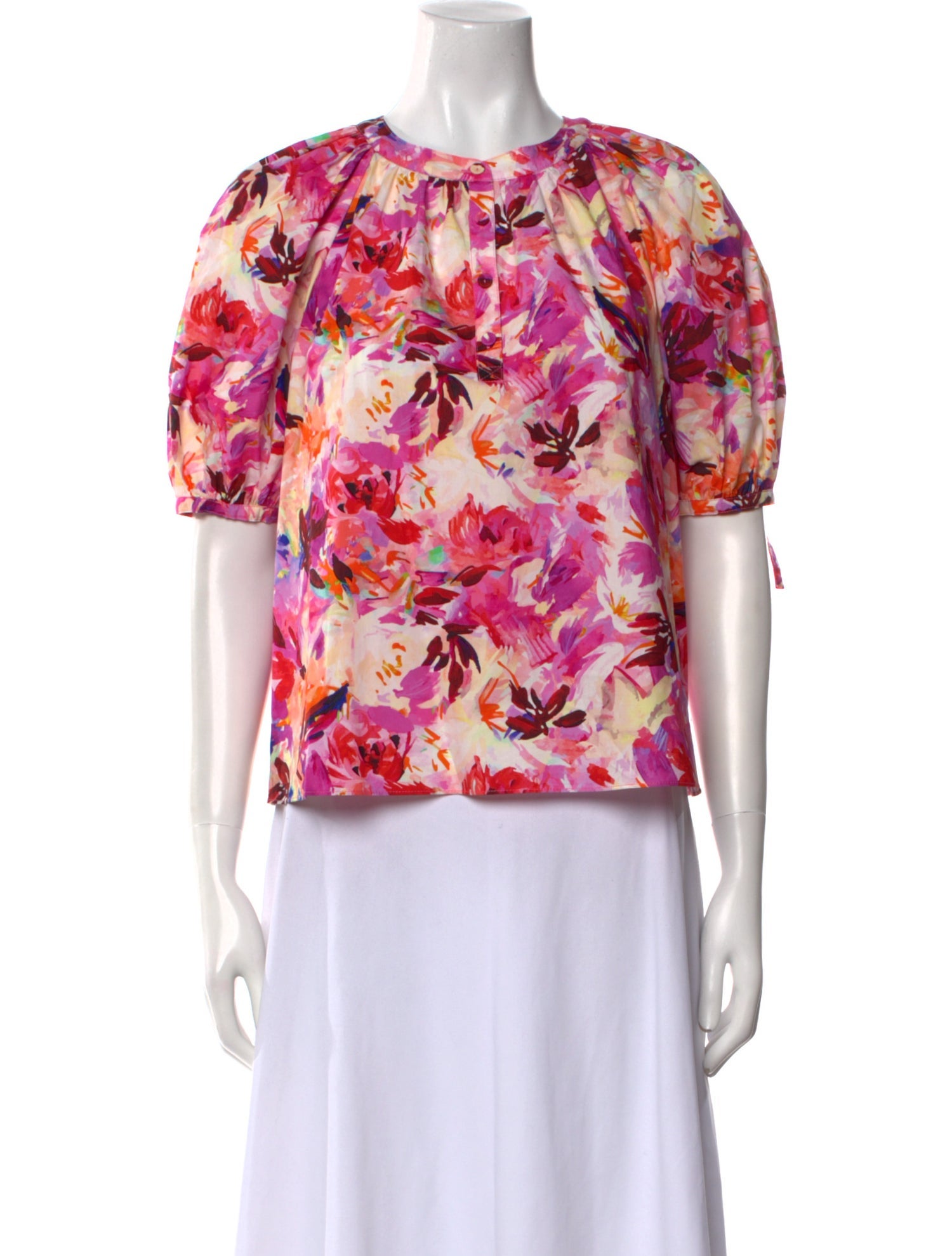 Ulla Johnson Floral Print Crew Neck Blouse w/ Tags