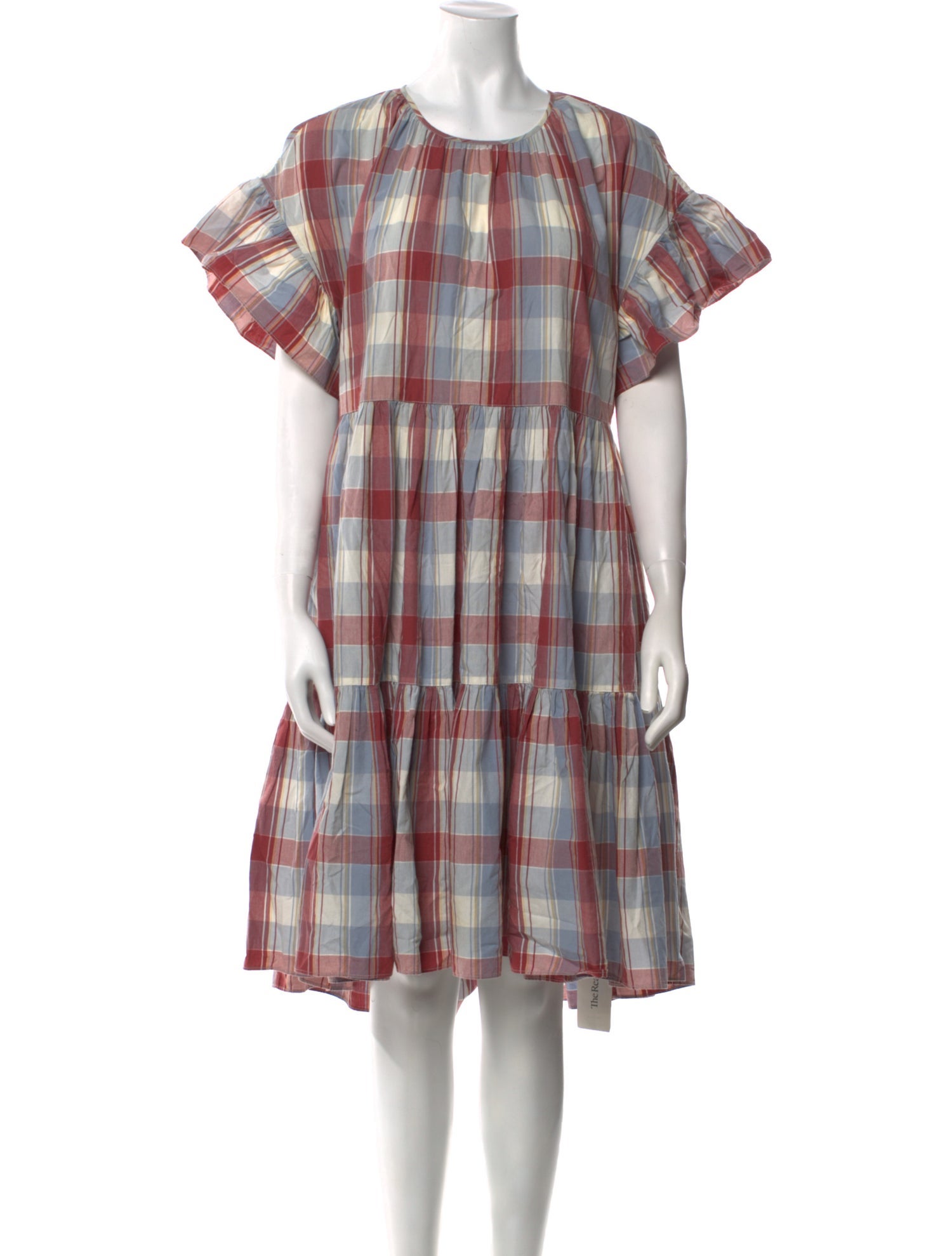 Ulla Johnson Plaid Print Knee-Length Dress