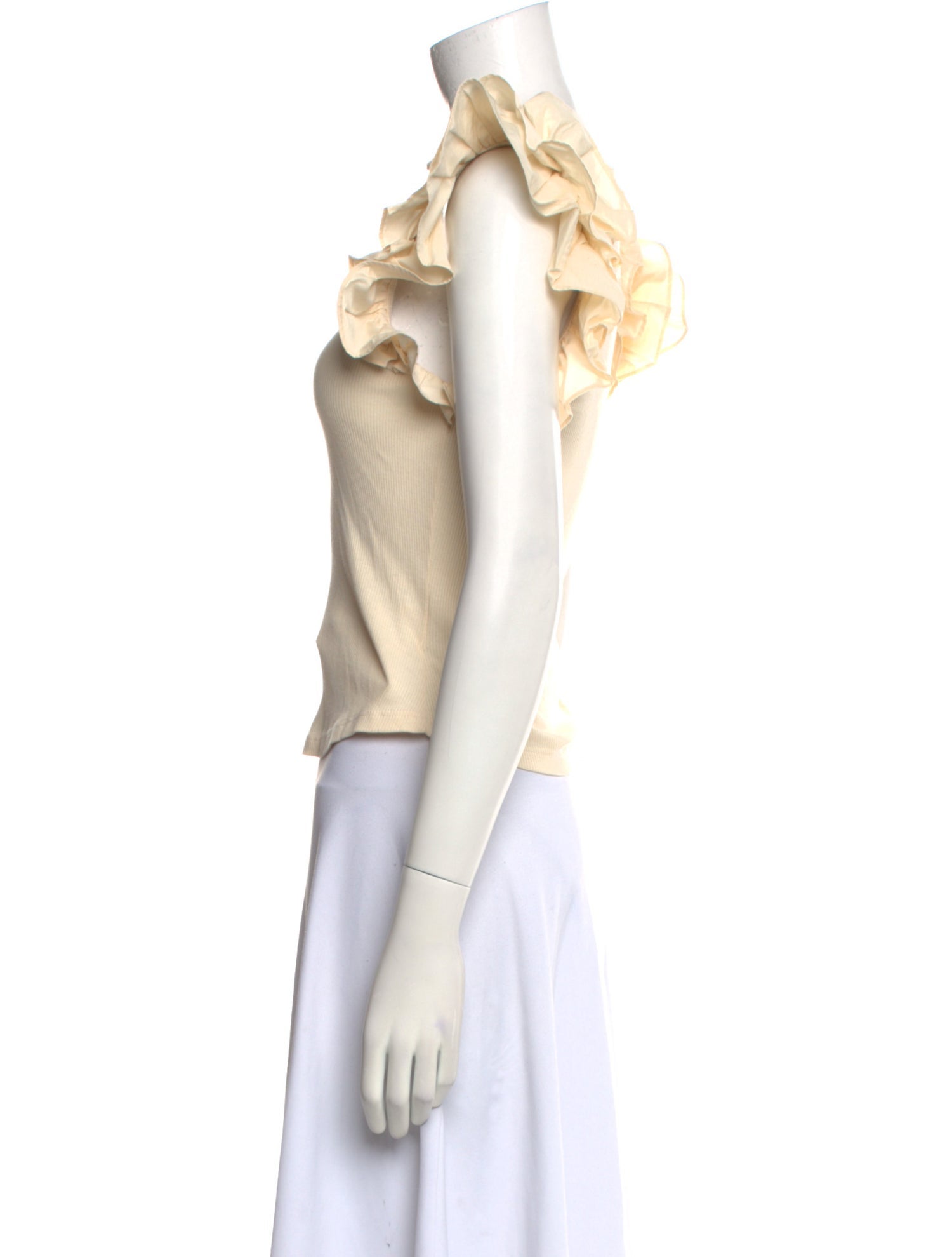 Ulla Johnson Scoop Neck Short Sleeve Crop Top