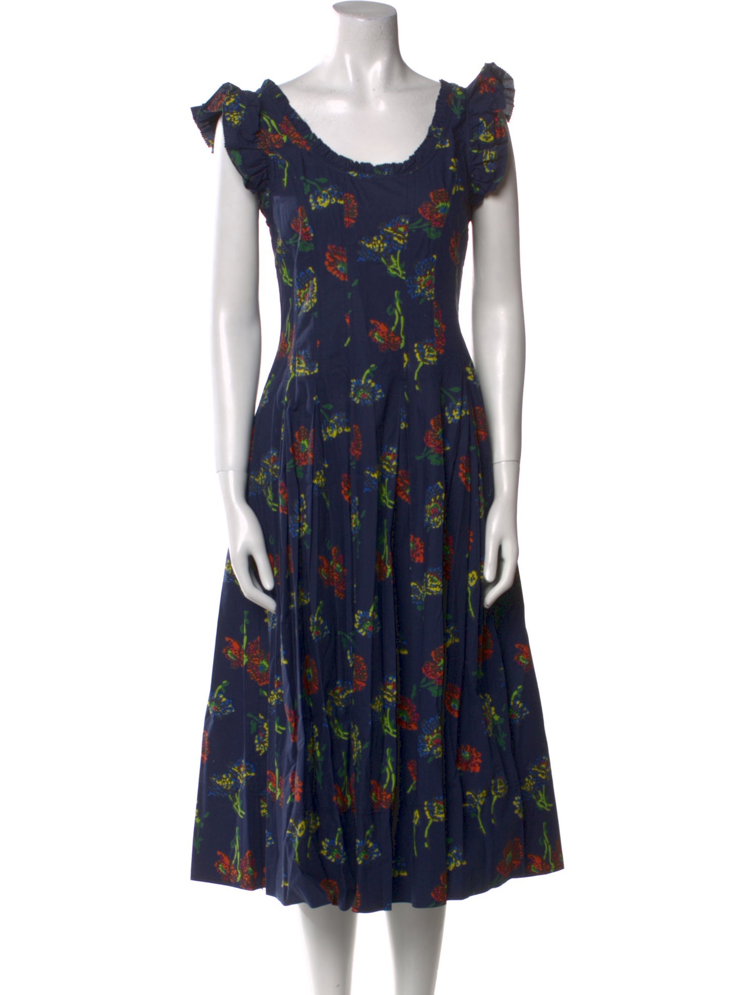 Ulla Johnson Floral Print Midi Length Dress