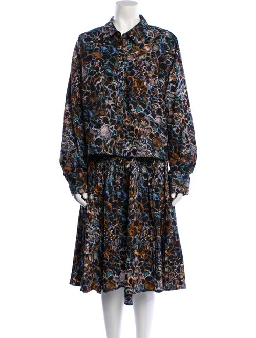 Ulla Johnson Printed Pleated Accents Skirt Set