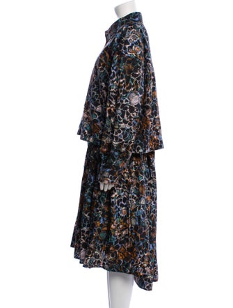 Ulla Johnson Printed Pleated Accents Skirt Set