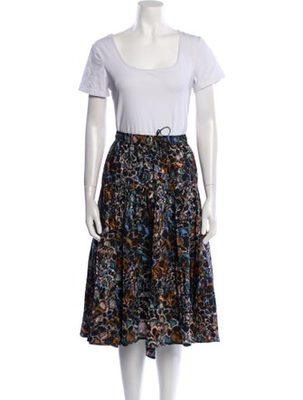Ulla Johnson Printed Pleated Accents Skirt Set