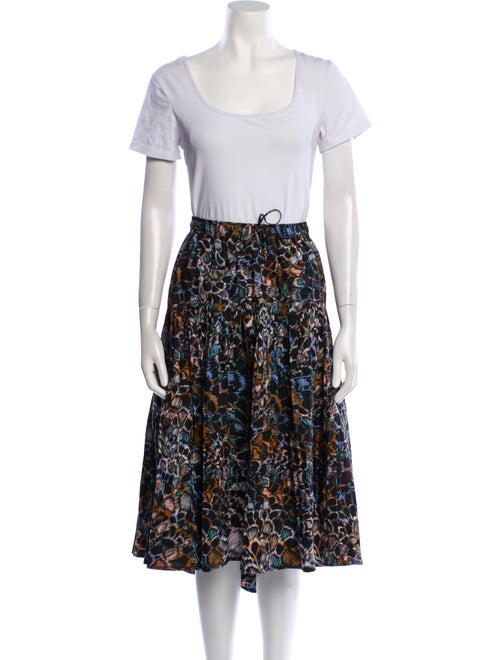 Ulla Johnson Printed Pleated Accents Skirt Set