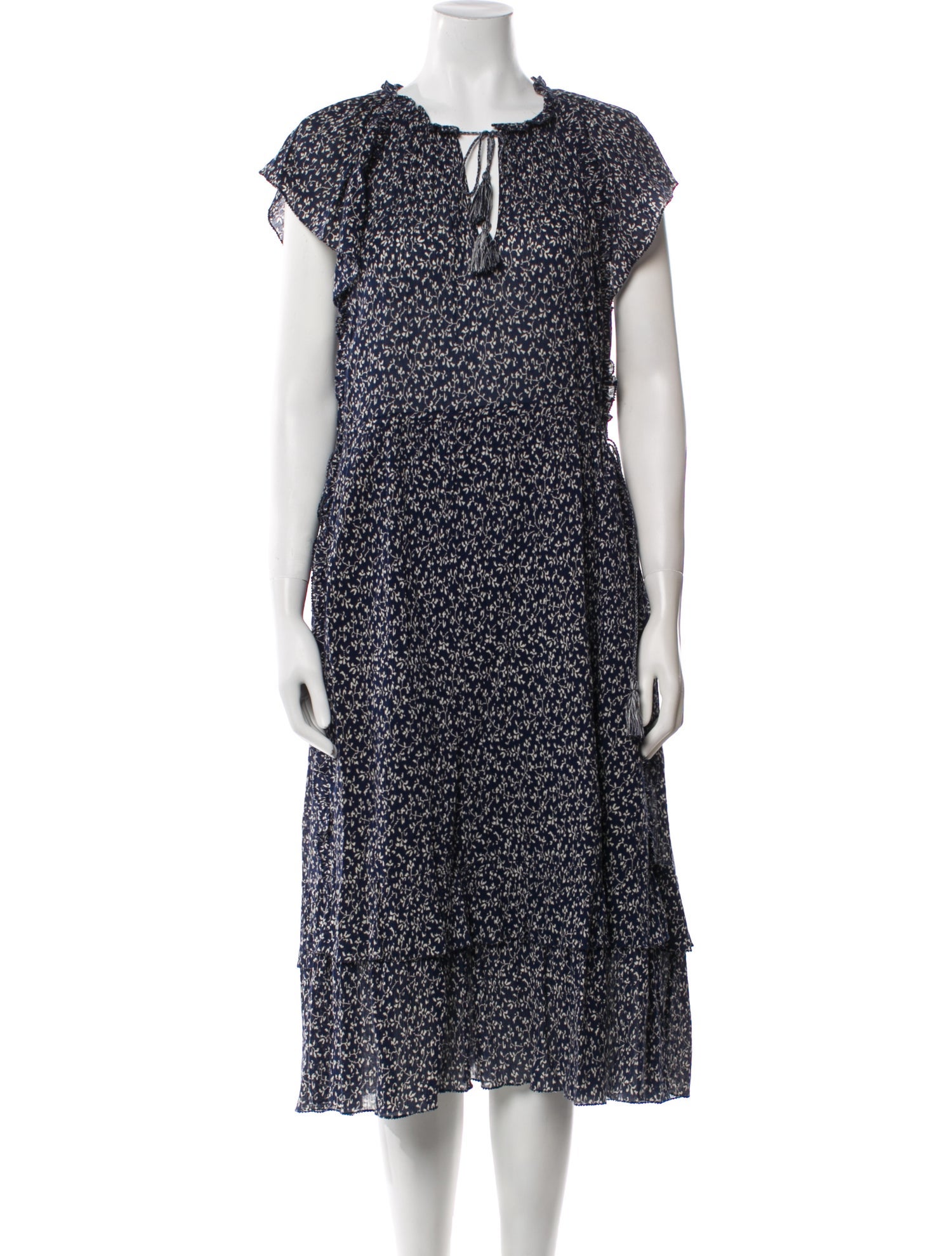 Ulla Johnson Floral Print Midi Length Dress