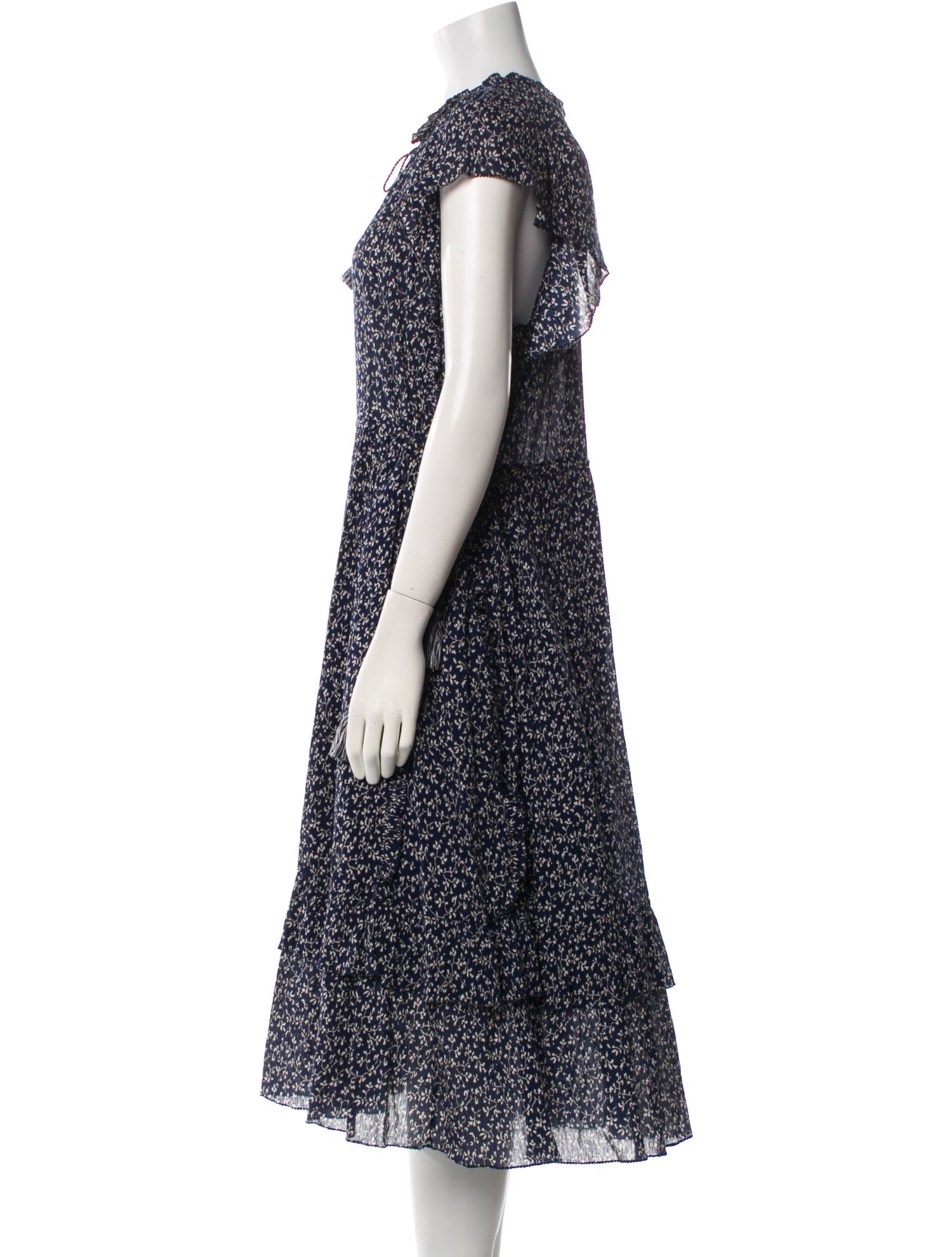 Ulla Johnson Floral Print Midi Length Dress