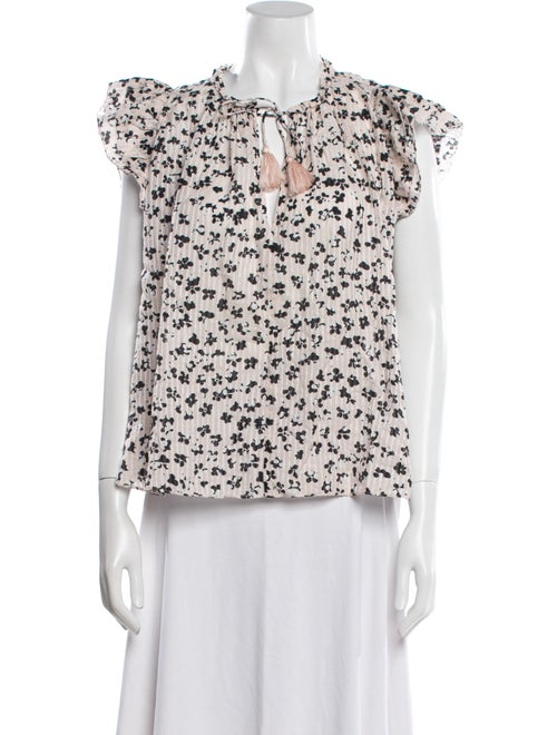 Ulla Johnson Floral Print Mock Neck Blouse