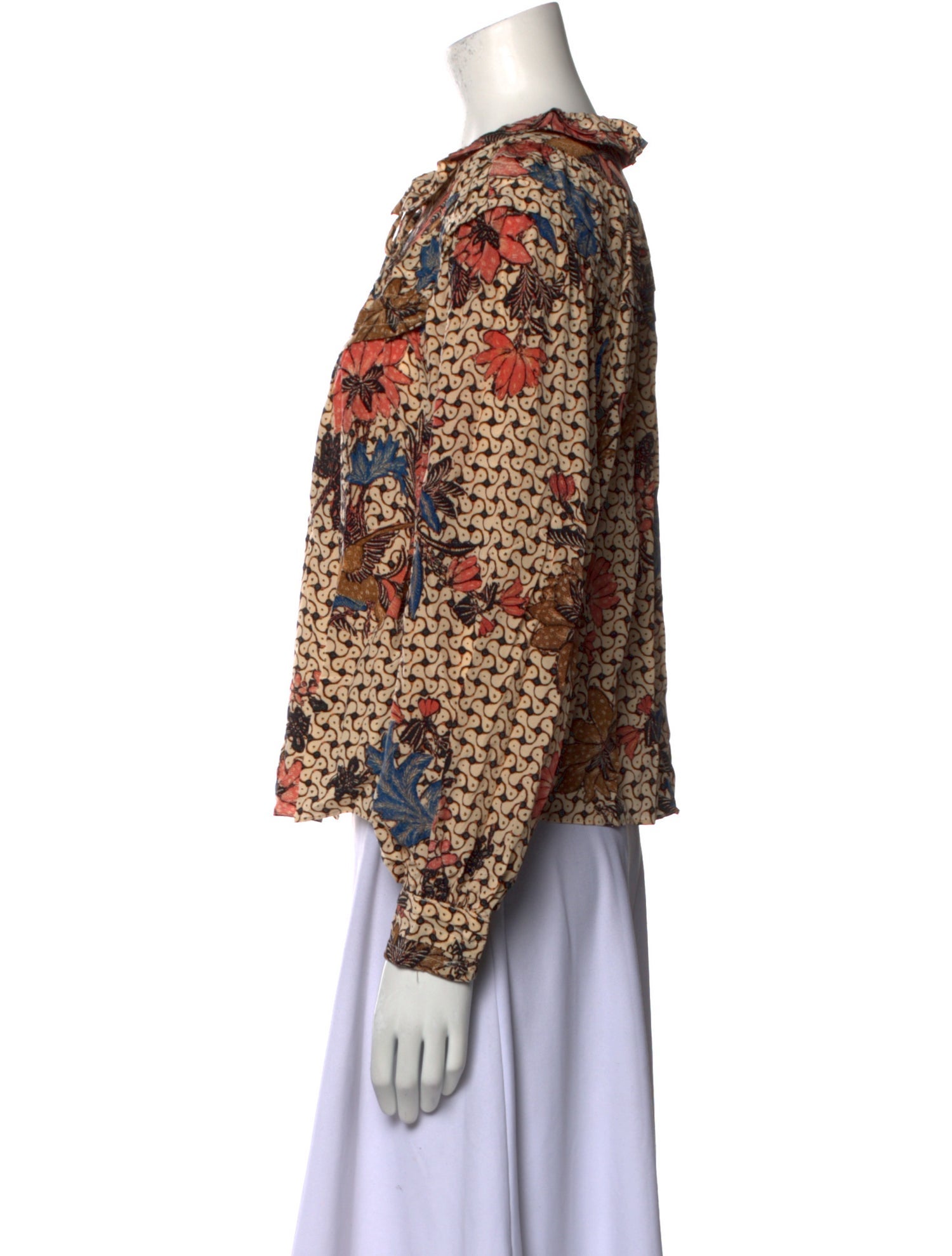 Ulla Johnson Silk Floral Print Blouse