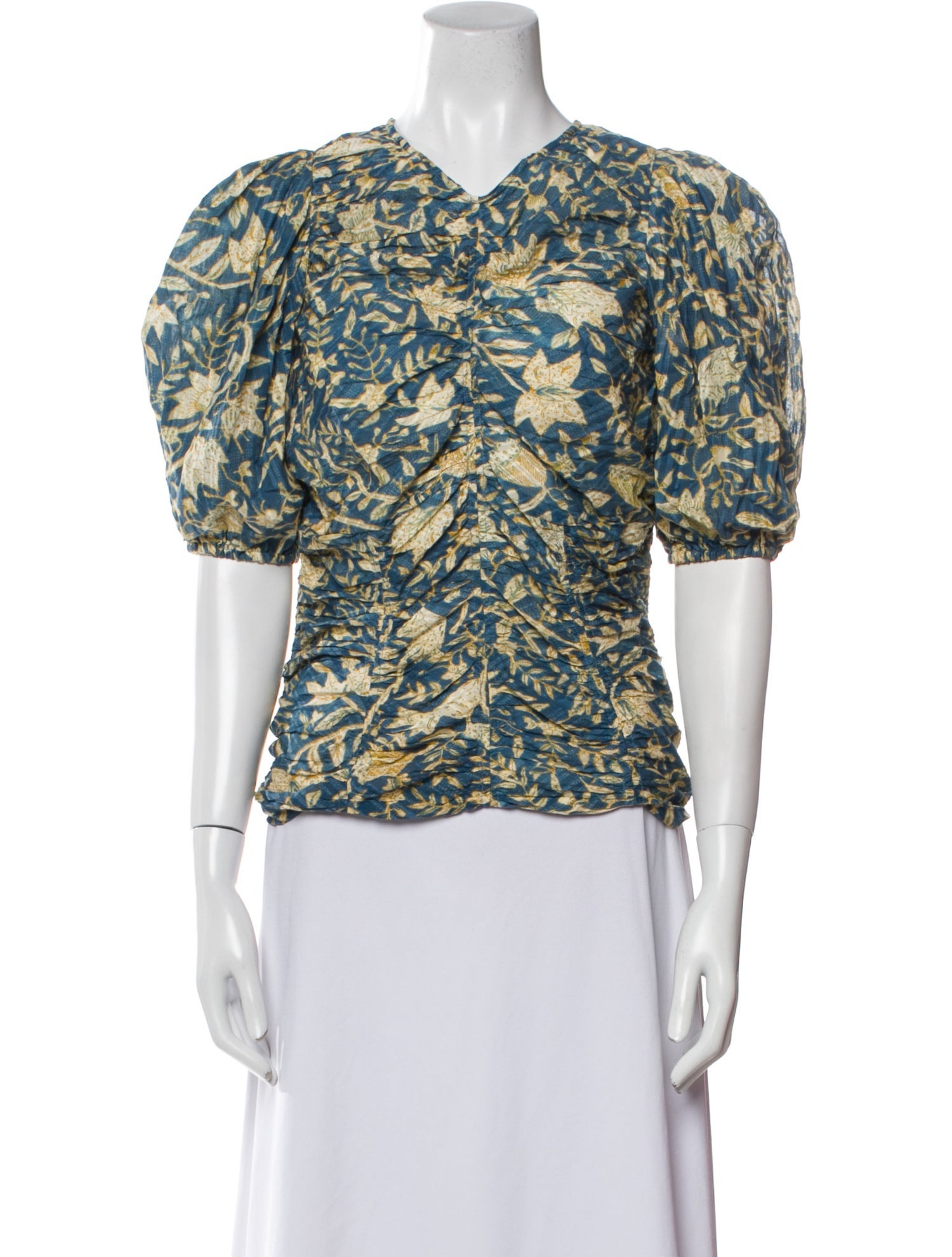 Ulla Johnson Printed V-Neck Blouse