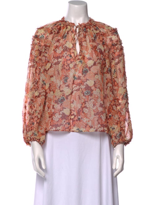 Ulla Johnson Silk Floral Print Blouse