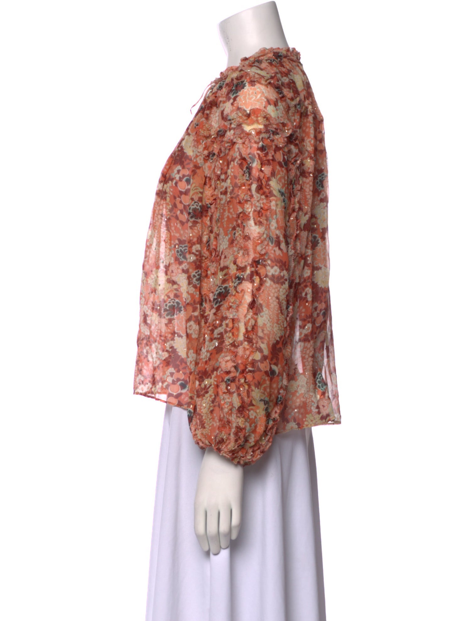 Ulla Johnson Silk Floral Print Blouse